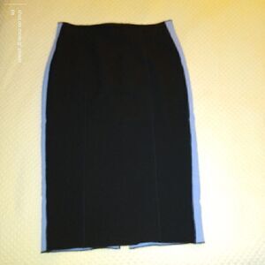 Amanda Wakeley Sz 6 black/blue pencil skirt